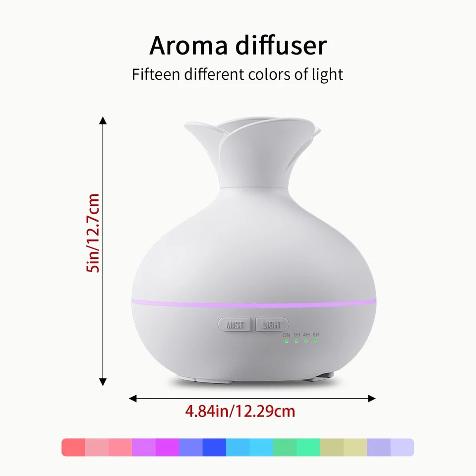 300ml 15 LED Colors Ultrasonic Aromatherapy Mist Diffusers Quiet Humidifier for - Image 3 of 4