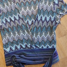 Comma Damen Zickzack-Muster lila blau weiß g...