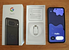 Google Pixel 8 - 128GB - Obsidian mit Zubehörpaket: Spigen Hülle