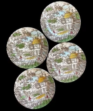 Myott The Hunter Dinner Plates Set Of 4 England 10" Made In England