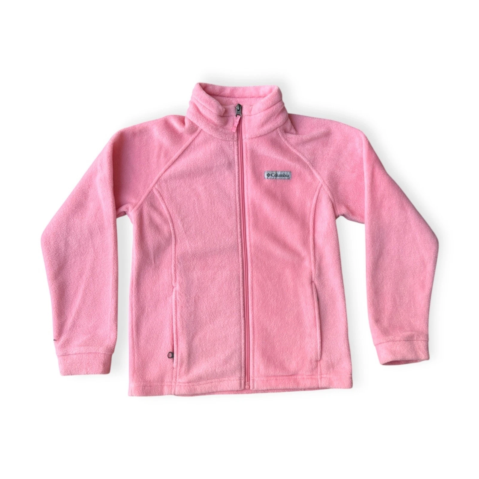 Columbia Girls Pink Benton Springs Full Zip Fleece Jacket Size M (10/12)
