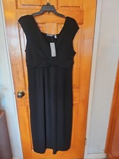 NY Collection Women’s Plus SUMMER STRETCHABLE Maxi Black Dress size 2X NWT