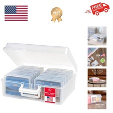 4" x 6"  Photo Organizers and Picture Storage Box with Handle, 16 Inner Cas...