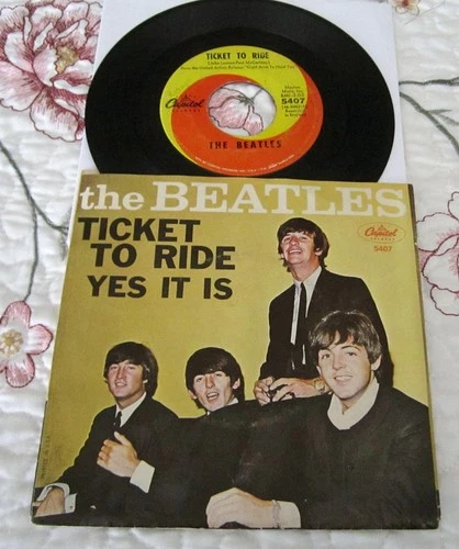 The Beatles-Ticket To Ride/Yes It Is-Vinyl 45 w/Picture Sleeve