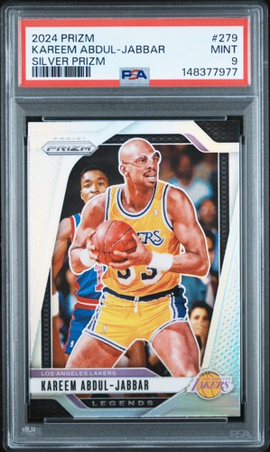 Kareem Abdul-Jabbar 2024 Prizm #279 Prizm Silver PSA 9 LA Lakers