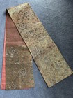 Luxury Japanese Kimono Fabric pure Silk Sash Belt, Flower six-pass pattern, gold — photo 3