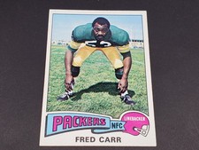 1975 TOPPS FOOTBALL #233 FRED CARR HIGH GRADE NR MINT + BEAUTIFUL