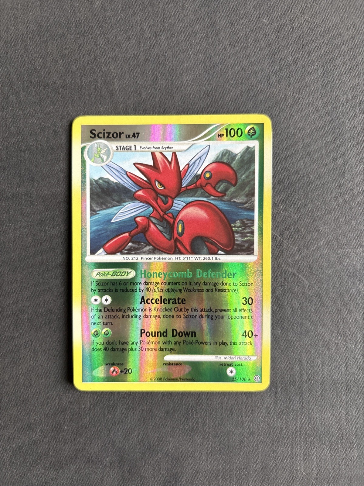 Pokémon TCG Scizor Stormfront 25/100 Reverse Holo Rare 2008 Nintendo - NM/LP