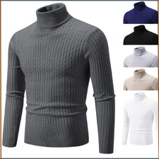 Men's Turtleneck Soft Sweater 2025 Warm Knitted Autumn/winter Pullover Jumper