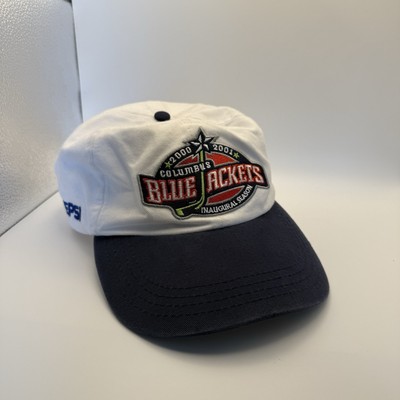 NEW  Columbus Blue Jackets Inagural Season Hat 2000-2001 Patch White And BLUE