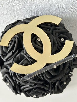Chanel Logo Gold Store Display CoCo Mark Logo Acrylic New | eBay
