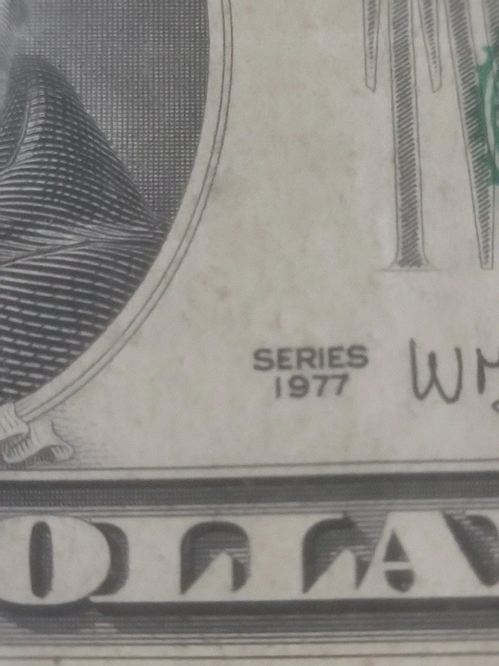 Vinage 1977 $20 bill serial number B46556753C For Collectors - Image 3 of 4