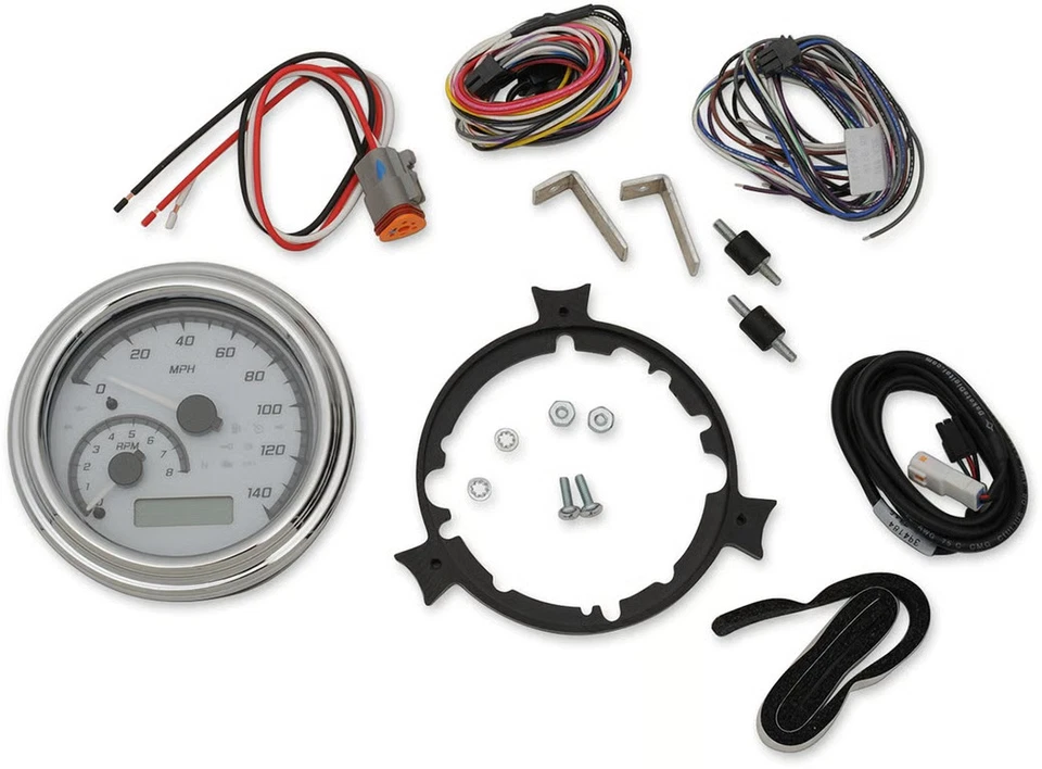 Dakota Digital MVX Series Analog Gauge System - White/Gray/Chrome MVX-2002-WG-C - Image 4 of 4