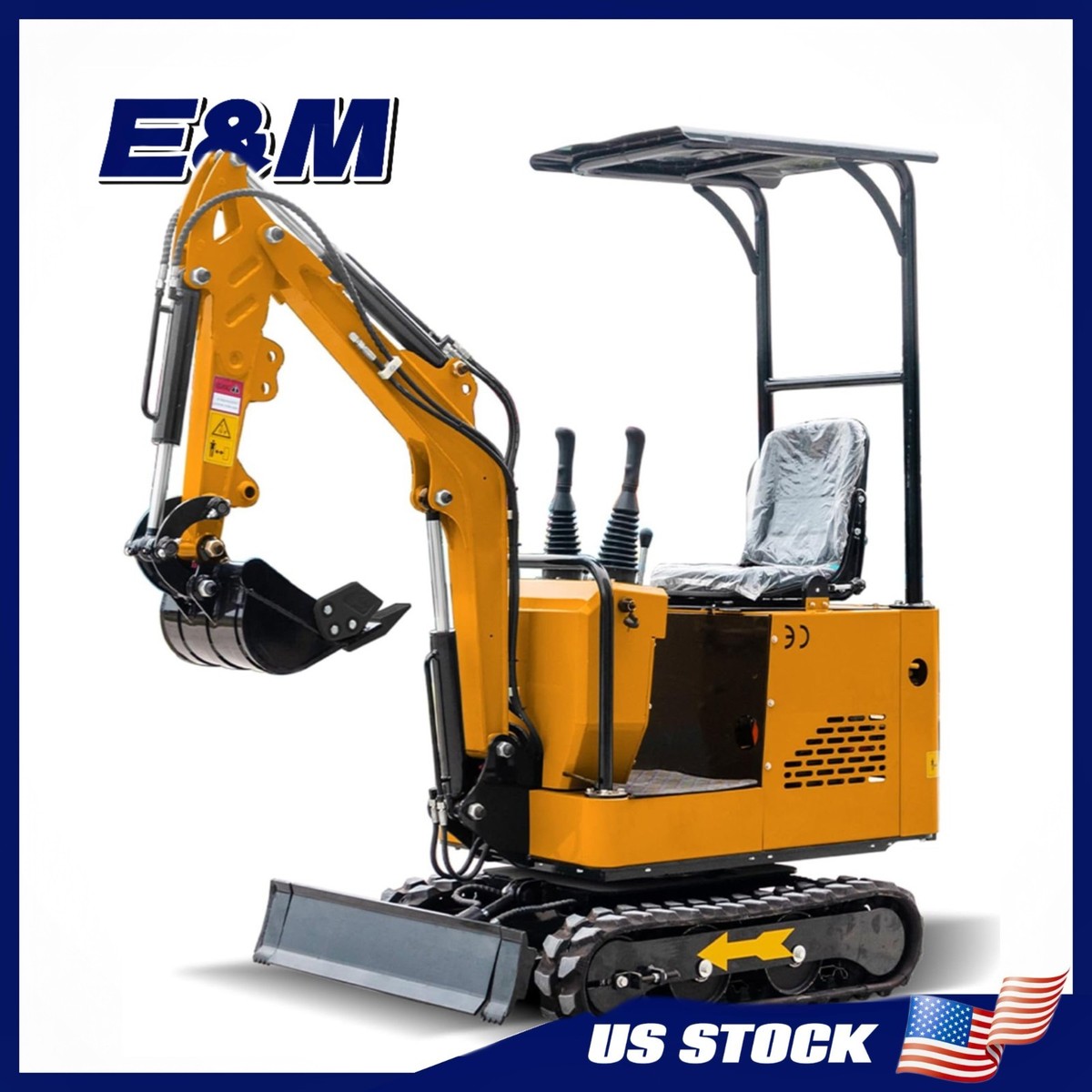 Free Shipping 1 ton 13.5HP Mini Excavator with Retractable Crawler