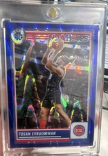 2023-24  Hoops Premium Stock - Tosan Evbuomwan #133 Blue Seismic Prizm /99 (RC)
