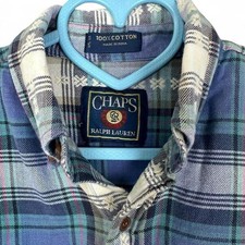 Vintage Chaps Ralph Lauren blue plaid button down