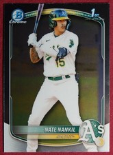 2025 Bowman Chrome Prospects #BCP-102 Nate Nankil Athletics