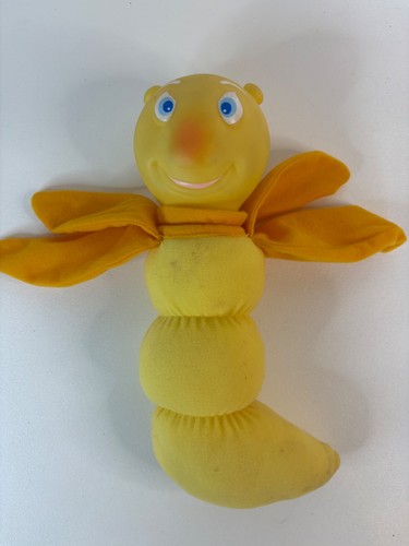 Vintage Glow Worm Style Light Up Plush Works Nostalgic Firefly Toy