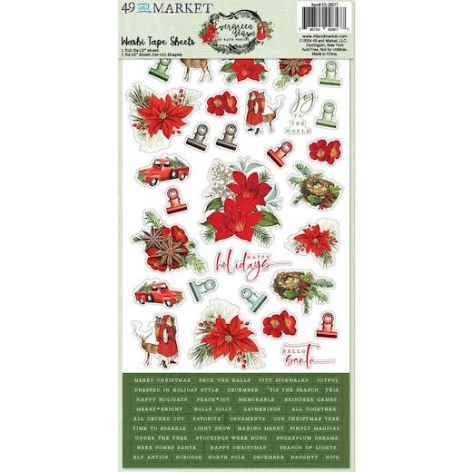 49 and Market Evergreen Season Washi Sheets 2pcs