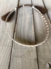 Horsehair 3/8" Hat Band-Double Tassel-Adjustable