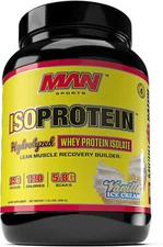 Man Sports ISO-Protein 100% Pure Whey Protein Isolate Powder, Vanilla Ice Cream