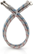 24-Inch Long Faucet Connector Braided Stainless Steel Supply Hose 3/8-Inch Fema