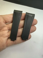 Rubber B Watch Strap Black Rubber Glidelock M104c & M104b