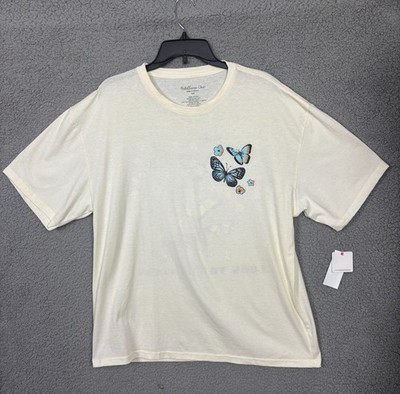 Rebellious One Women's Plus Size 1X Butterfly Graphic-Print T-Shirt Multi NWT's.