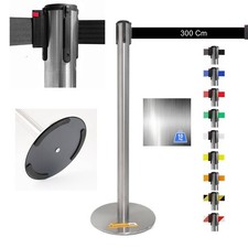 COLONNINA ACCIAIO A NASTRO TENDINASTRO FETTUCCIA TENDILINEA BASE ANTI INCIAMPO