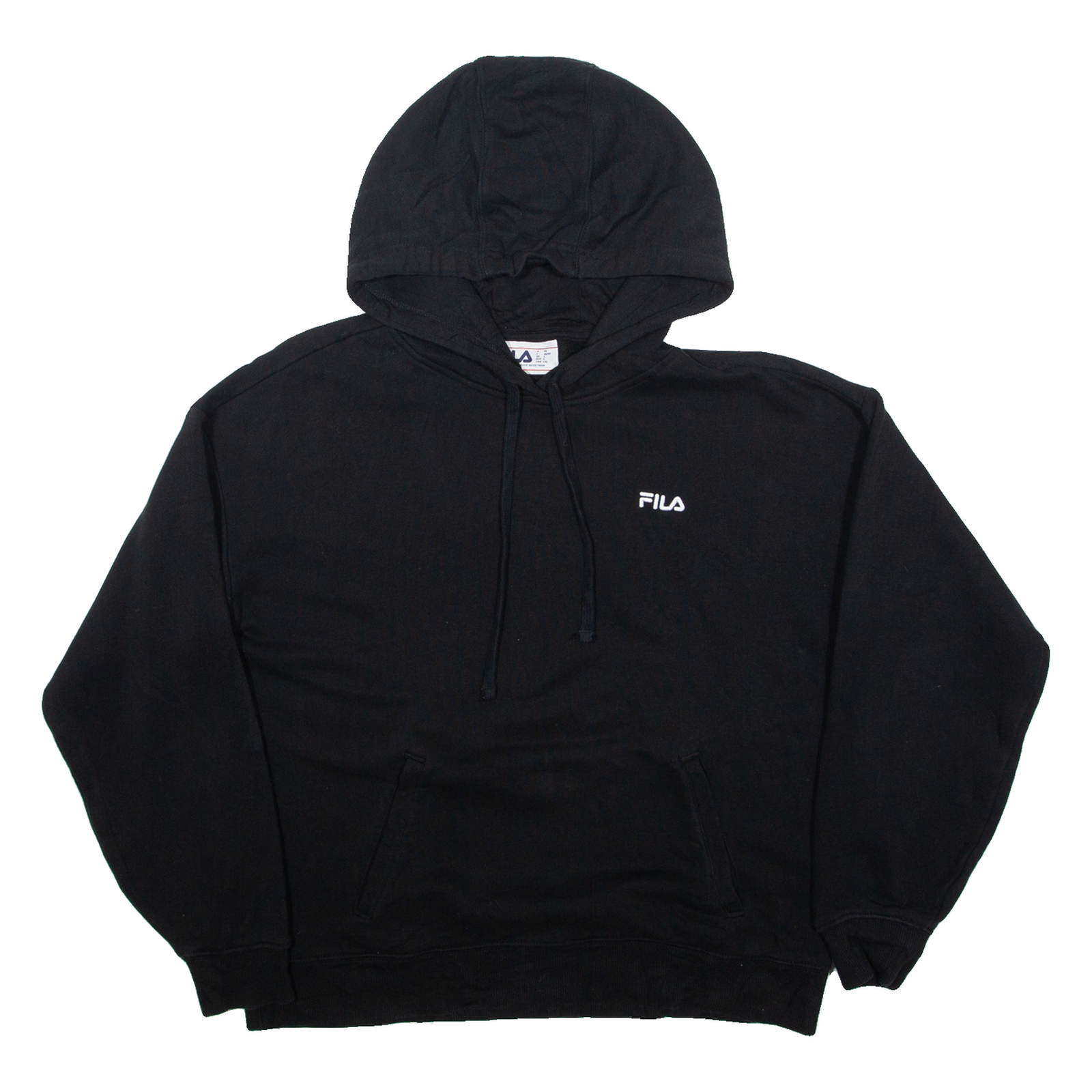 FILA Felpa con cappuccio uomo nera L