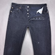 Levis 501 Jeans Mens 36x30 Blue Denim Pants Button Fly Dark Altered Tag36x36