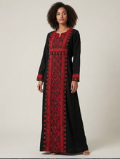 Palestinian Tatreez Kaftan Thobe Bedouin Style Dress Boho Caftan Abaya Gown