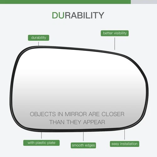 Mirror Glass Replacement Right Side w/Plate For 1998-02 HONDA ACCORD 4D