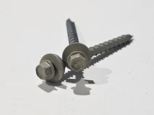 Qty 250 New #10 2-1/2" Hex Head w/ Rubber Washer: Metal Sheeting to Wood Framing