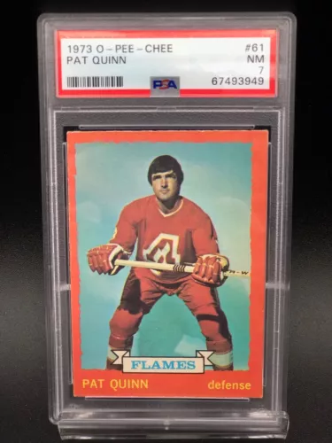 1973 O-Pee-Chee #61 PSA 7 Pat Quinn - Atlanta Flames - OPC