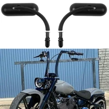 Motorcycle Oval Mini Rear Mirrors For Harley Street Glide Road King Softail Dyna