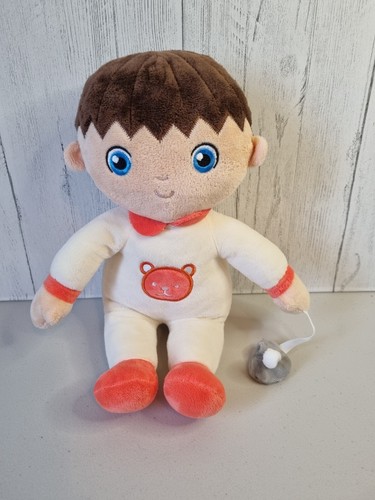 Aldi Little Town Boy Soft Toy Doll Comforter With Dummy Orange Bear Motif - Picture 9 of 9