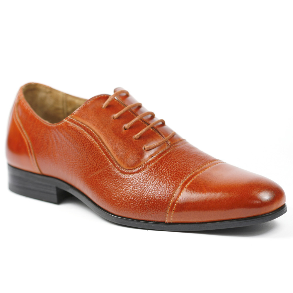 Ferro Aldo Brown Lace up Cap Toe Oxford Dress Shoes MFA  display picture 2