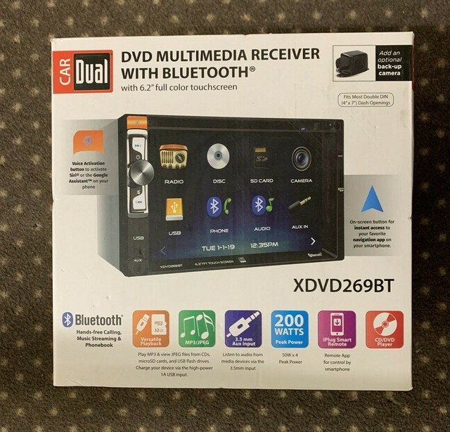 Dual Electronics Xdvd269bt 6.2" Bluetooth Touchscreen DVD Multimedia