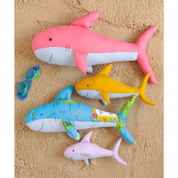 Shark Tank- Sewing Craft PATTERN - Fish Dolphin Whale Rag Doll