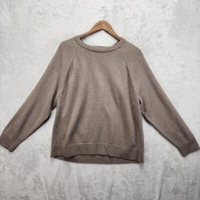 Banana Republic Sweater Mens XXL Italian Merino Wool Baruffa Beige/Tan Crewneck