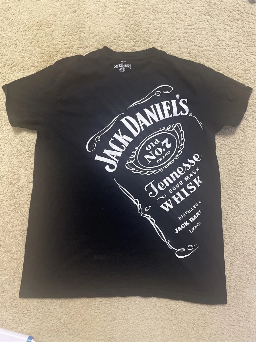 Official OEM Jack Daniels Tennessee Whiskey Large Classic Angle Logo T Shirt