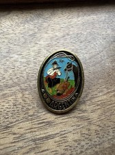 Vintage Argentina Tourist Souvenir Lapel Pin gaucho horse