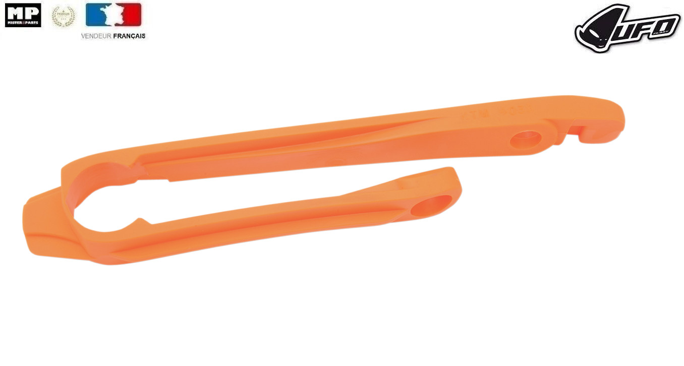 Patin de bras oscillant UFO orange pour moto KTM EXC-F 350 modele 2023