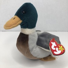 Ty Beanie Baby Jake The Mallard Drake Duck, 1997- With Errors