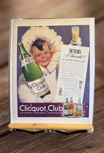 Revista Original Vintage Años 60 AD Clicquot Club Jengibre Ale Bebé Esquimal