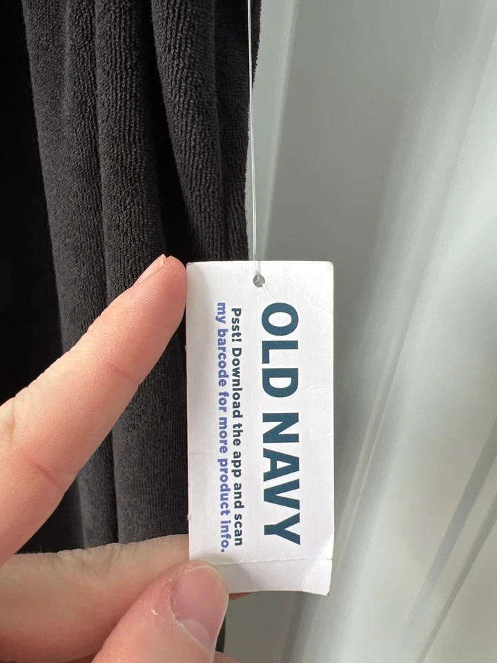 Vestido Columpio Midi con Correa de Corbata Azul Marino Antiguo Talla Mediana Sin Mangas Negro Verano Elegante NUEVO Foto 4 de 4