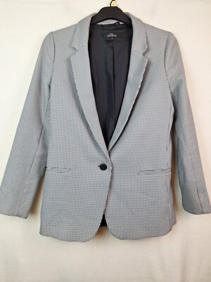 Next Tailoring Damen Formal Sakko Blazer Gr. 10 Schwarz Mix Langarm
