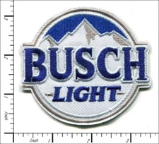 18 Pcs Embroidered Iron on patches Busch Beer Light 85x78mm AP065bL1