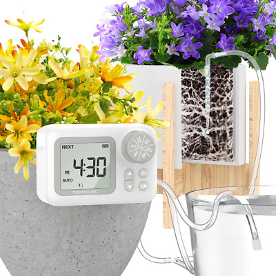 Kit de riego por goteo automático, compatible con 15 plantas de interior en mace